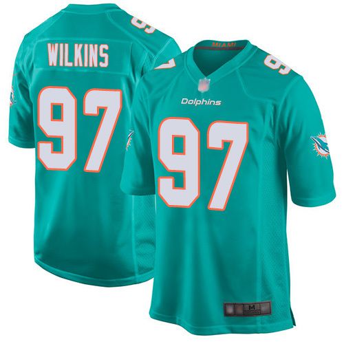 Men Miami Dolphins #97 Christian Wilkins Nike Green Game NFL Jersey